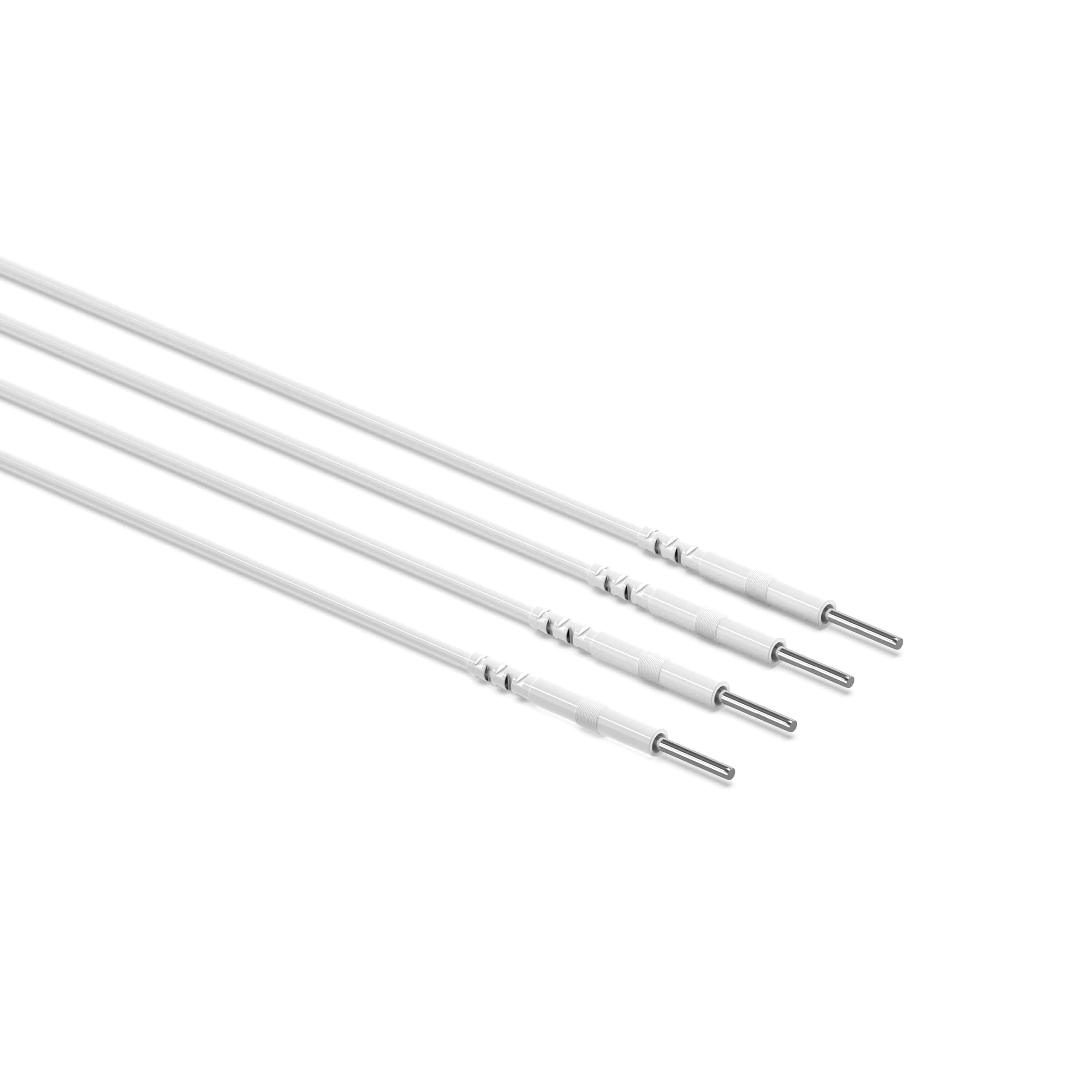 4 pack universal TENS unit replacement lead wires with 2mm pin connector available in white black and red