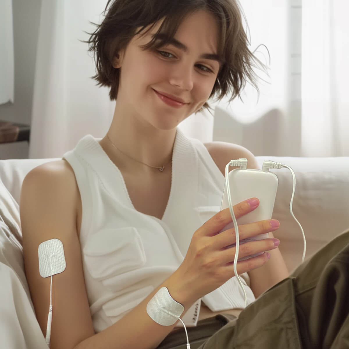 Kongzee DIY TENS EMS muscle stimulator featuring customized parameters for adjustable rate pulse width and cycle settings