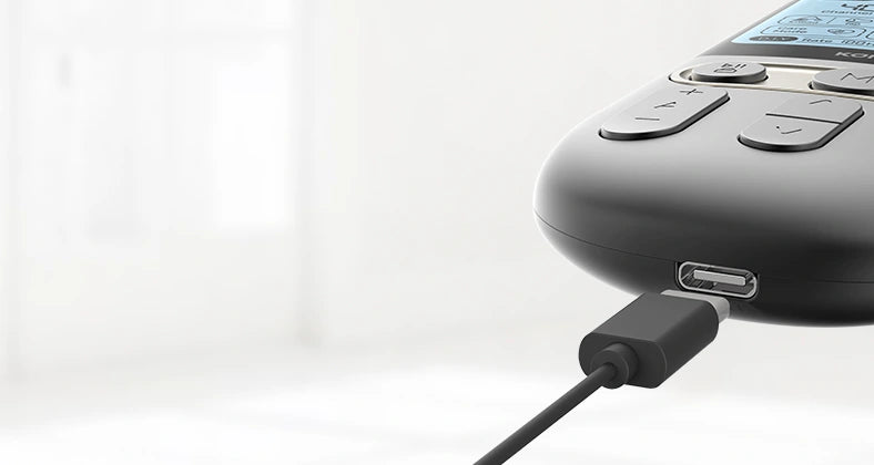 KONGZEE rechargeable TENS unit connected by USB C charging cable